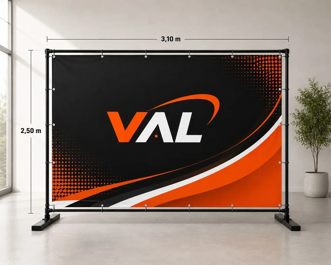 Painel Banner Personalizado + Lona Ilhosada