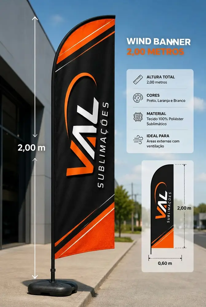 Wind Banner Bandeira  Personalizado